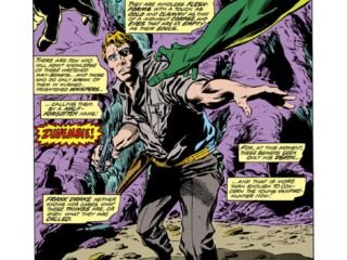 Tomb of Dracula #34, pg. 1; pencils, Gene Colan; inks, Tom Palmer; Count Dracula, Showdown of Blood, Marv Wolfman, Zuvembie, Frank Drake