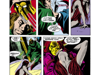 Tomb of Dracula #47, pg. 14; pencils, Gene Colan; inks, Tom Palmer; Count Dracula, vampire; Jesus Christ, Domini