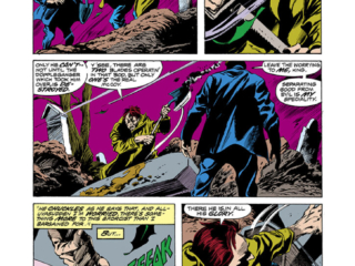 Tomb of Dracula #53, pg. 2; pencils, Gene Colan; inks, Tom Palmer; Count Dracula, vampire; Daimon Hellstrom, Son of Satan, Blade
