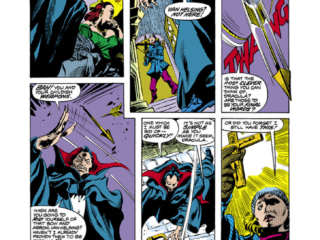Tomb of Dracula #54, pg. 9; pencils, Gene Colan; inks, Tom Palmer; Count Dracula, vampire; Rachel Van Helsing, Domini