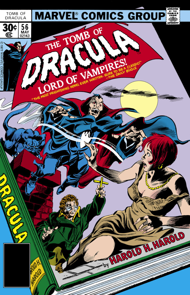 Tomb of Dracula #56 cover; pencils, Gene Colan; inks, Tom Palmer