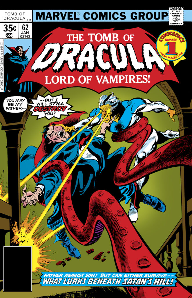 Tomb of Dracula #62 cover; pencils, Gene Colan; inks, Tom Palmer; Count Dracula, Lord of the Vampires