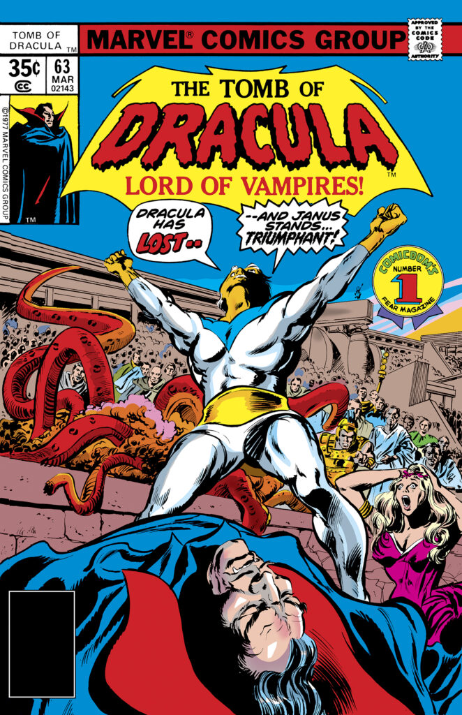 Tomb of Dracula #63 cover; pencils, Gene Colan; inks, Tom Palmer; Count Dracula, Lord of the Vampires