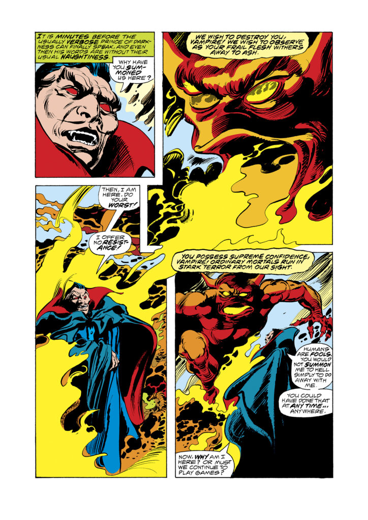 Tomb of Dracula #64, pg. 2; pencils, Gene Colan; inks, Tom Palmer