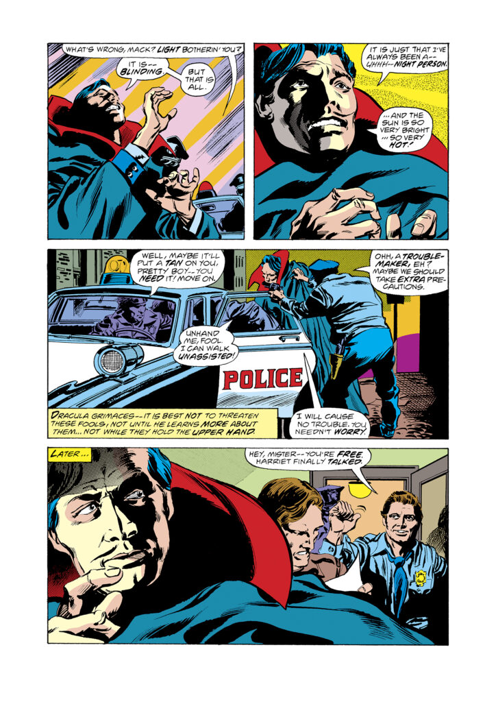 Tomb of Dracula #65, pg. 9; pencils, Gene Colan; inks, Tom Palmer