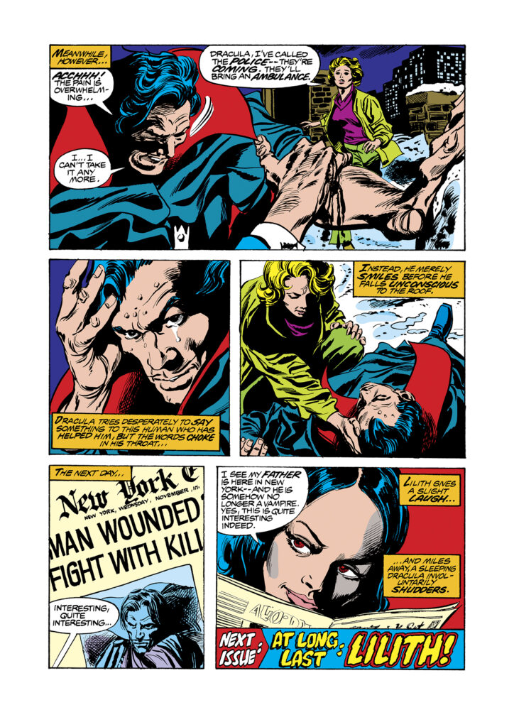 Tomb of Dracula #66, pg. 17; pencils, Gene Colan; inks, Tom Palmer; alterations, Marie Severin