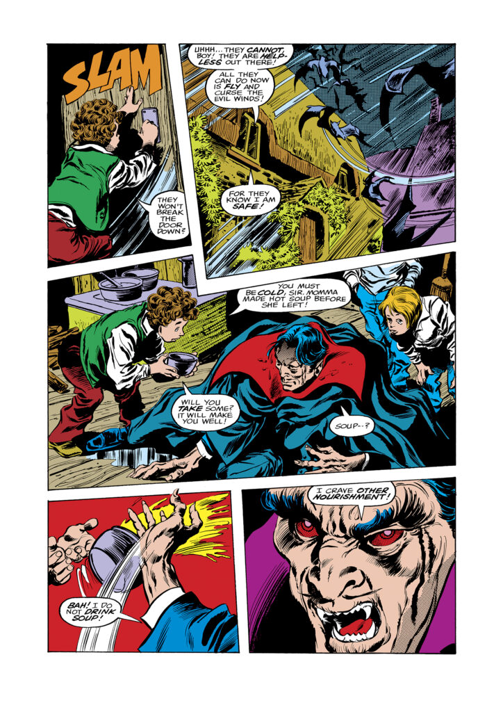 Tomb of Dracula #69, pg.11; layout, Dave Cockrum; pencils, Gene Colan; inks, Tom Palmer