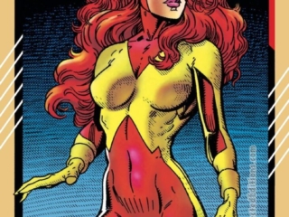 Marvel 1991 Super Heroes Series #5: Marvel Girl trading card &ndash;&nbsp;front, art by Arthur Adams