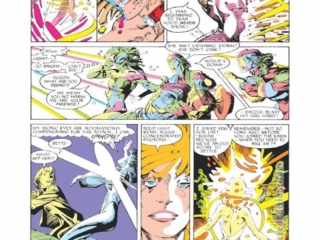 Uncanny X-Men #214, pg. 11; pencils, Barry Windsor-Smith; inks, Bob Wiacek; Dazzler, Storm