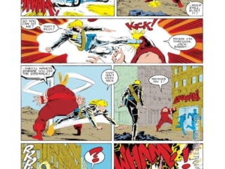 Uncanny X-Men #218, pg. 14; pencils, Marc Silvestri; inks, Dan Green; Longshot, Juggernaut