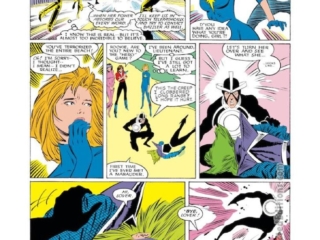 Uncanny X-Men #222, pg. 6; pencils, Marc Silvestri; inks, Dan Green; Dazzler, Havok, Polaris
