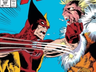 Uncanny X-Men #222 cover; pencils, Marc Silvestri; inks, Dan Green; Wolverine, Logan, Sabretooth