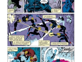 Uncanny X-Men #228, pg. 21; pencils, Rick Leonardi; inks, Terry Austin; Dazzler, Wolverine