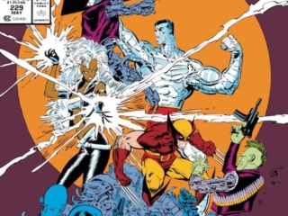 Uncanny X-Men #229 cover; pencils, Marc Silvestri; inks, Dan Green; Storm, Colossus, Wolverine, The Reavers