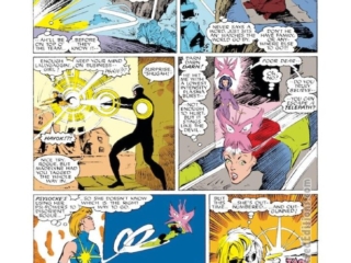 Uncanny X-Men #230, pg. 3; pencils, Marc Silvestri; inks, Joe Rubinstein; Rogue, Gateway, Havok, Dazzler