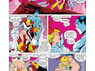 Uncanny X-Men #231, pg. 20; pencils, Rick Leonardi; inks, Dan Green; Colossus, Magik, Illyana, Soulsword