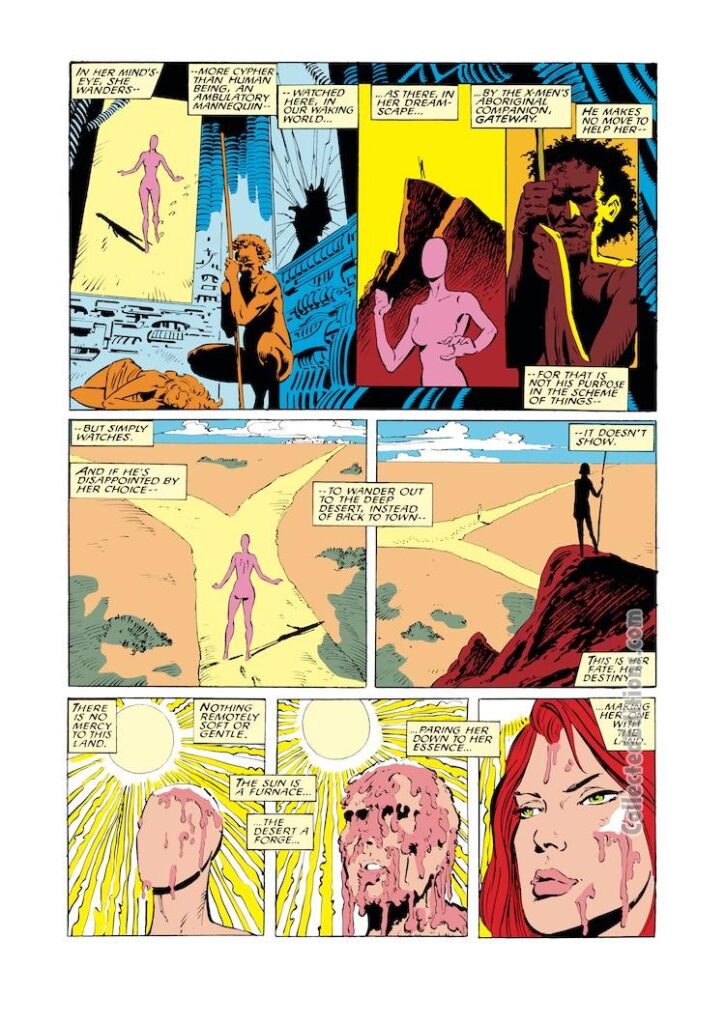 Uncanny X-Men #234, pg. 8; pencils, Marc Silvestri; inks, Joe Rubinstein; Madelyne Pryor, Gateway