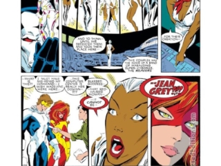 Uncanny X-Men #239, pg. 12; pencils, Marc Silvestri; inks, Dan Green; Jean Grey, Wolverine, Storm