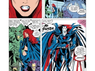 Uncanny X-Men #240, pg. 22; pencils, Marc Silvestri; inks, Dan Green; Mister Sinister, first appearance, Madelyne Pryor, Goblin Queen