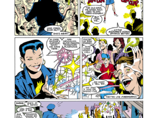 Uncanny X-Men #244, pg. 2; pencils, Marc Silvestri; inks, Dan Green; Jubilee