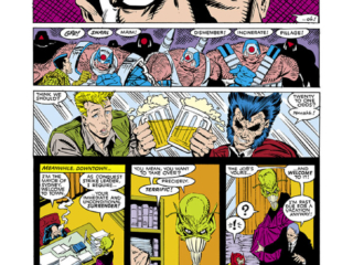 Uncanny X-Men #245, pg. 14; pencils, Rob Liefeld; inks, Dan Green; Wolverine,Havok, Sydney Australia