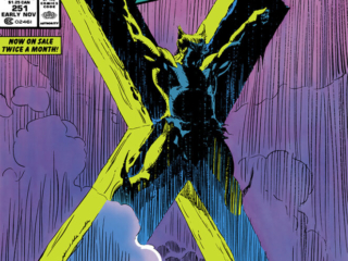 Uncanny X-Men #251 cover; pencils, Marc Silvestri; inks, Dan Green, Wolverine, Logan on the cross