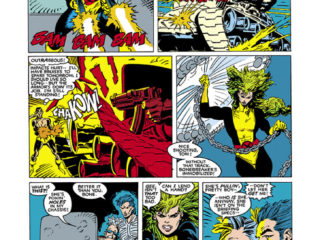 Uncanny X-Men #254, pg. 13; pencils, Marc Silvestri; inks, Dan Green; Rogue, Polaris