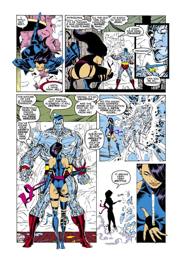 Uncanny X-Men #256, pg. 15; pencils, Jim Lee; inks, Scott Williams