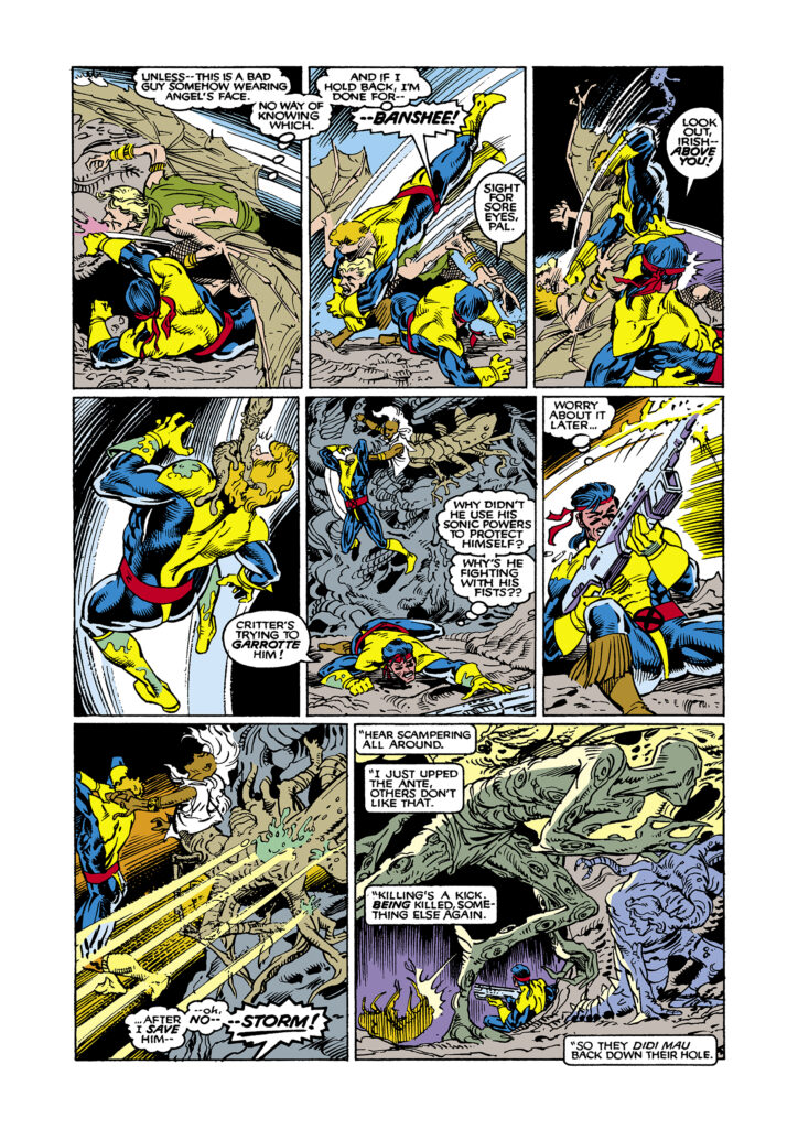 Uncanny X-Men #262, pg. 20; pencils, Kieron Dwyer; inks, Joe Rubinstein