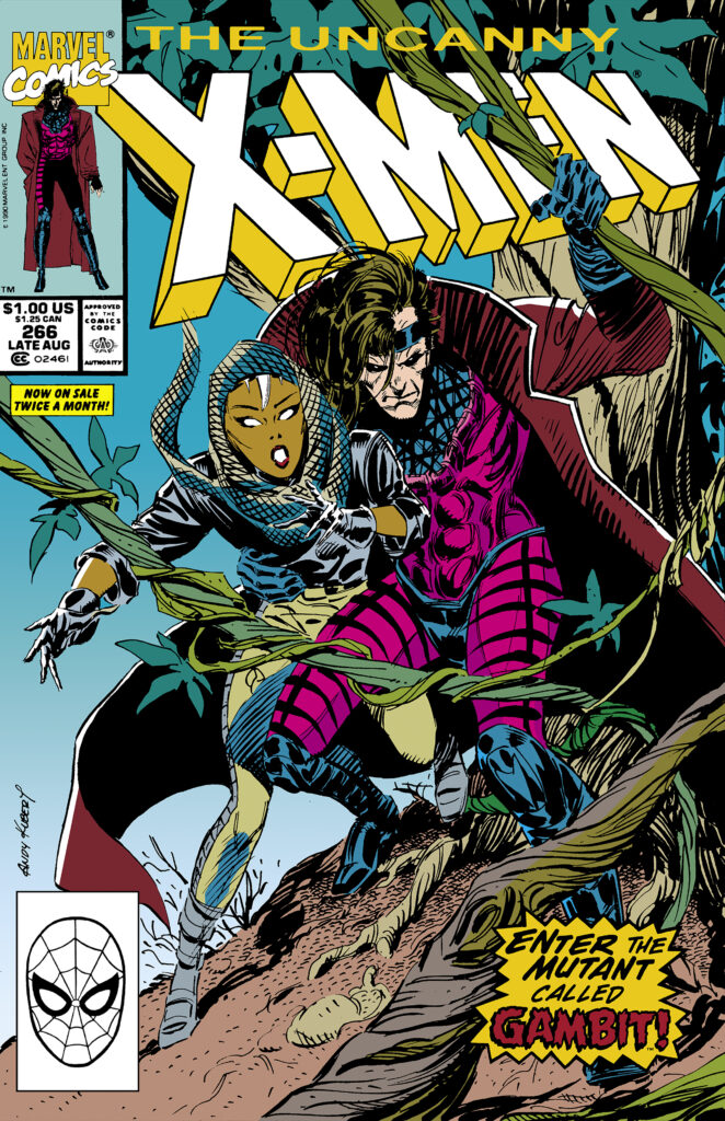 Uncanny X-Men #266 cover; pencils and inks, Andy Kubert; Enter the Mutant called Gambit, Storm