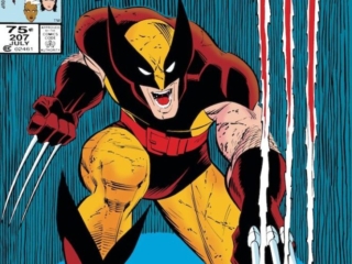 Uncanny X-Men #207 cover; pencils, John Romita Jr.; inks, Dan Green; Wolverine slashes cover, Logan