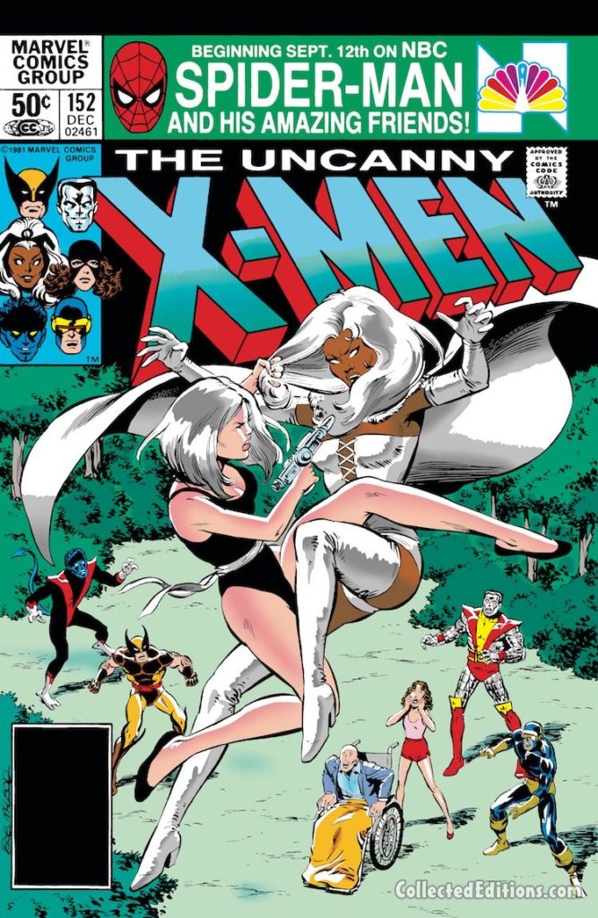 Uncanny X-Men #152 cover; pencils and inks, Bob McLeod; Storm vs. Emma Frost
