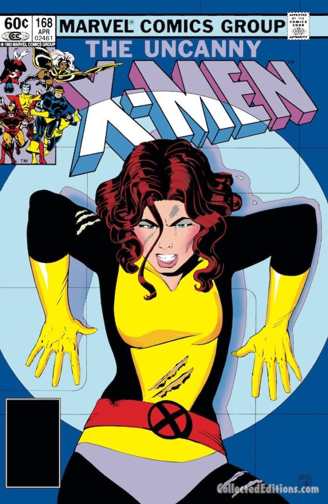 Uncanny X-Men #168 cover; pencils and inks, Paul Smith; Kitty Pryde/Shadowcat