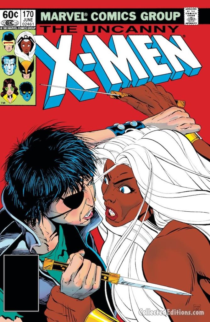 Uncanny X-Men #170 cover; pencils and inks, Paul Smith; Storm vs. Callisto