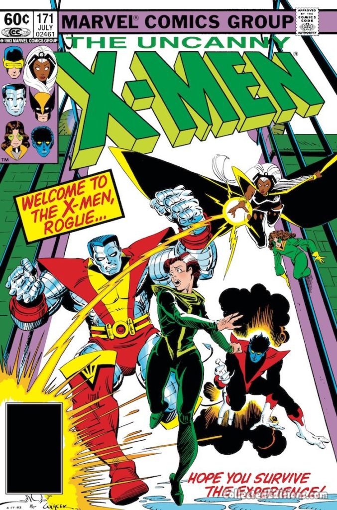 Uncanny X-Men #171 cover; pencils and inks, Walter Simonson; Rogue joins the X-Men