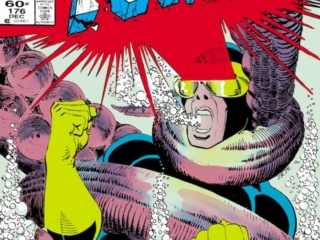 Uncanny X-Men #176 cover; pencils and inks, John Romita Jr.; Cyclops tentacles