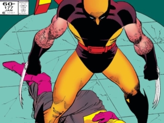 Uncanny X-Men #177 cover; pencils and inks, John Romita Jr.; Wolverine