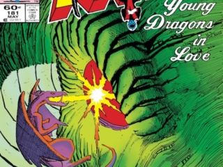 Uncanny X-Men #181 cover; pencils and inks, John Romita Jr.; Kitty Pryde, Lockheed