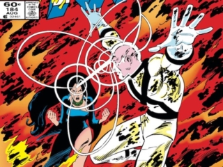 Uncanny X-Men #184 cover; pencils, John Romita Jr.; inks, Dan Green; Selene