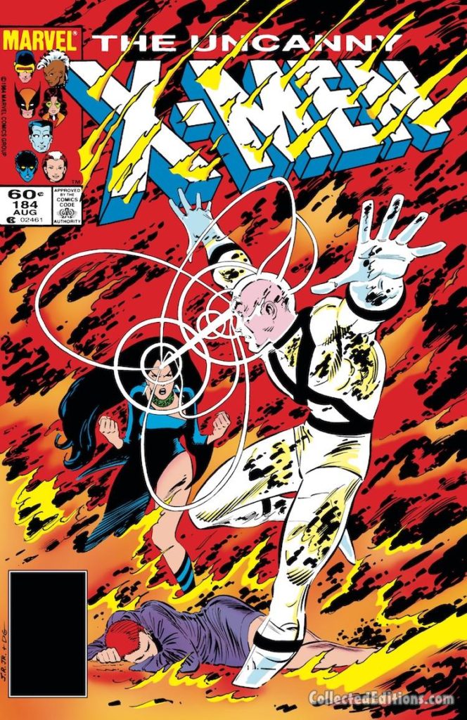 Uncanny X-Men #184 cover; pencils, John Romita Jr.; inks, Dan Green; Selene