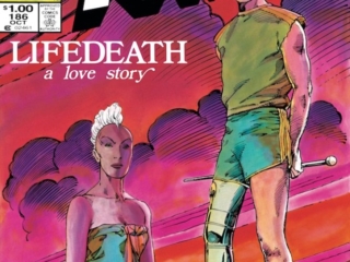 Uncanny X-Men #186 cover; pencils and inks, Barry Windsor-Smith; Storm/Forge/Lifedeath