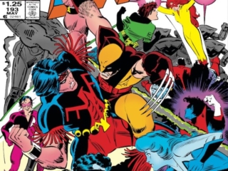 Uncanny X-Men #193 cover; pencils, John Romita Jr.; inks, Dan Green