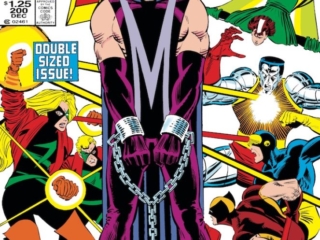 Uncanny X-Men #200 cover; pencils, John Romita, Jr.; Trial of Magneto