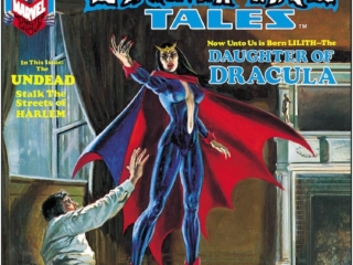 Vampire Tales #6 cover; painted art, Boris Vallejo; Lilith, Daughter of Dracula, The Undead Stalk the Streets of Harlem, Dark Shadows, Curtis Magazines