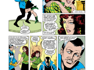 Vision and Scarlet Witch #4, pg. 2; pencils, Richard Howell; inks, Jim Mooney; Doctor Strange