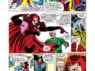 Vision and Scarlet Witch #6, pg. 11; pencils, Richard Howell; inks, Frank Springer; Quicksilver, Magneto, flashback, origin, Holly Ladonna