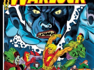 Warlock #1 cover; pencils, Gil Kane; inks, Joe Sinnott; alterations, John Romita Sr.; The Power of... Night of the Man-Beast, High Evolutionary