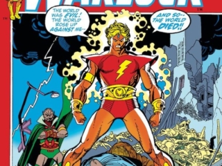 Warlock #2 cover; pencils and inks, Gil Kane; Count-Down for Counter-Earth, Countdown, Adam Warlock