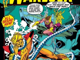 Warlock #3 cover; pencils and inks, Gil Kane; Apollo, Adam Warlock
