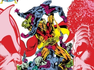 Warlock #10 cover; pencils, Jim Starlin; inks, Alan Weiss; Thanos versus the Magus, Adam Warlock